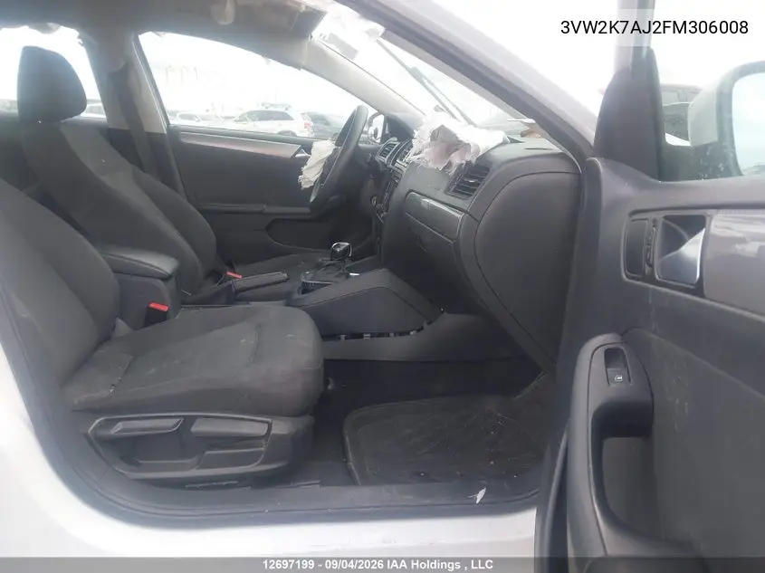 2015 VOLKSWAGEN JETTA VIN 3VW2K7AJ2FM306008 — фото 5