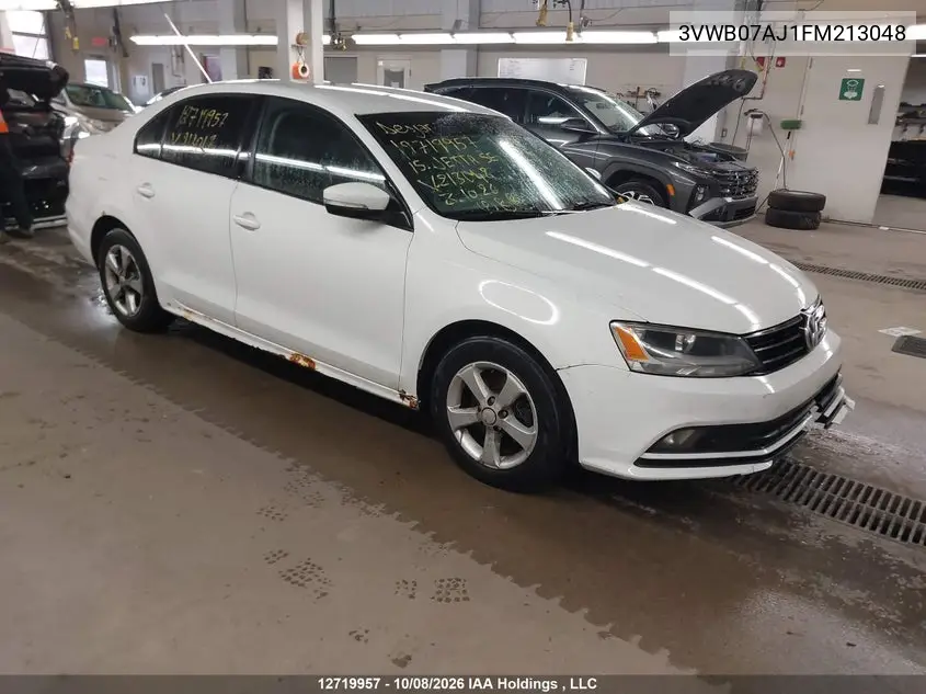 VOLKSWAGEN JETTA 2015, VIN 3VWB07AJ1FM213048