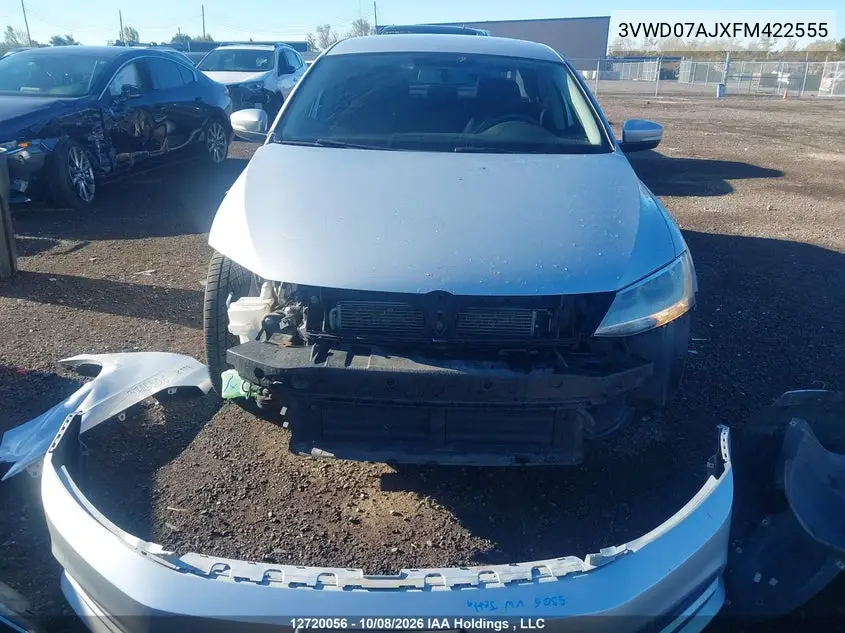 2015 VOLKSWAGEN JETTA VIN 3VWD07AJXFM422555 — фото 6