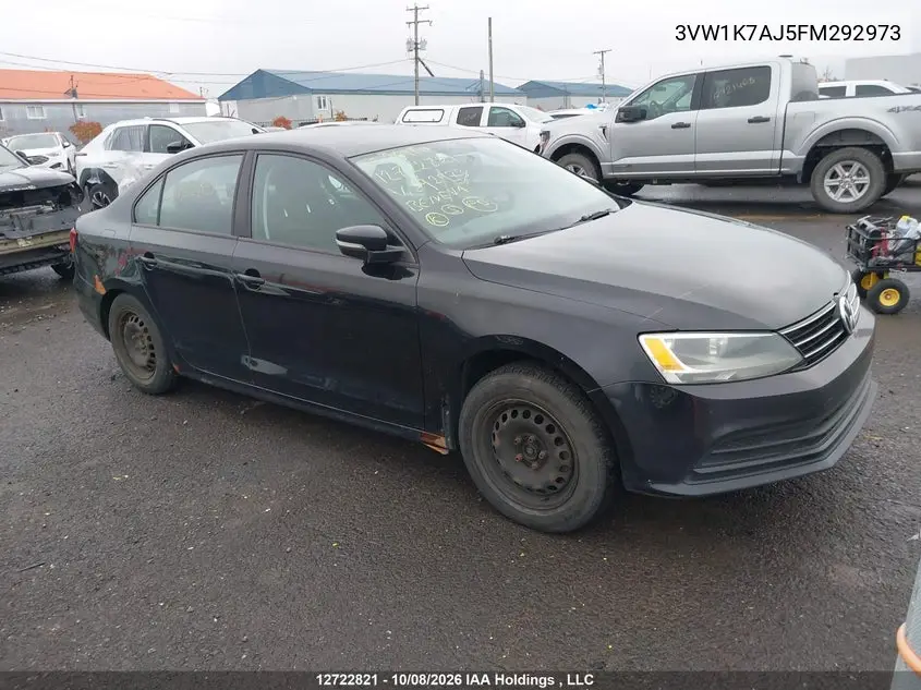 VOLKSWAGEN JETTA 2015, VIN 3VW1K7AJ5FM292973