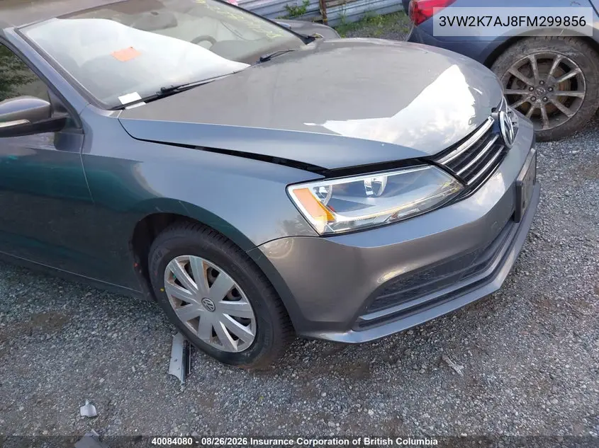 VOLKSWAGEN JETTA 2015, VIN 3VW2K7AJ8FM299856