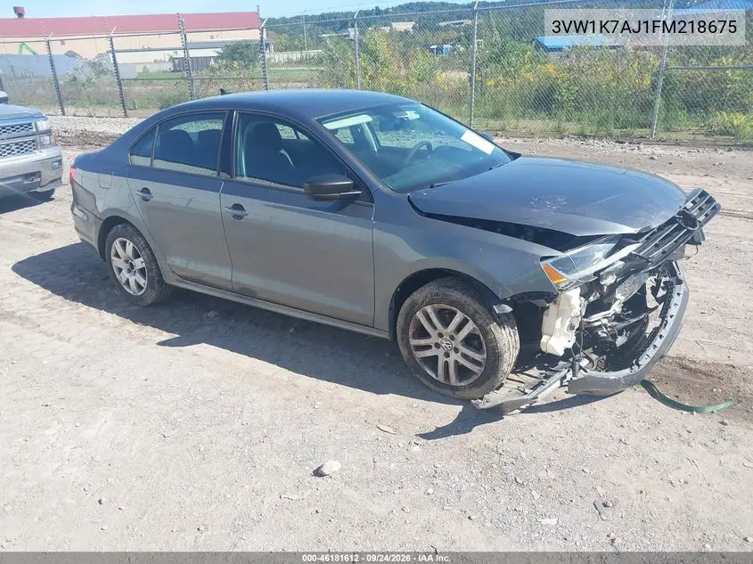 VOLKSWAGEN JETTA 2015, VIN 3VW1K7AJ1FM218675