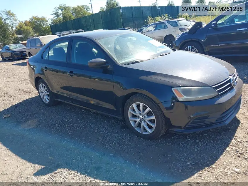 VOLKSWAGEN JETTA 2015, VIN 3VWD17AJ7FM261238