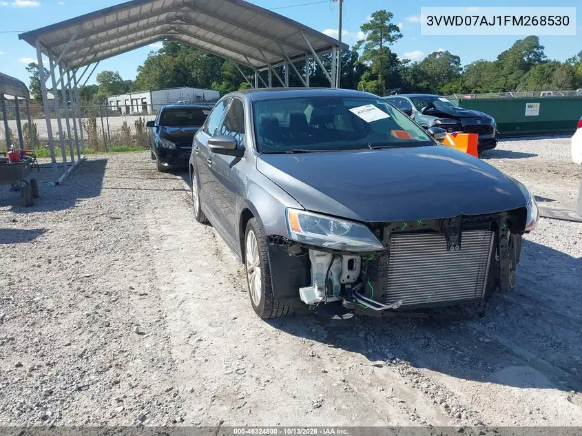 VOLKSWAGEN JETTA 2015, VIN 3VWD07AJ1FM268530