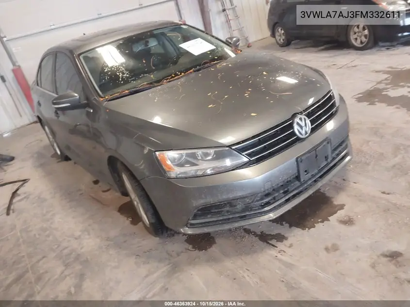 VOLKSWAGEN JETTA 2015, VIN 3VWLA7AJ3FM332611