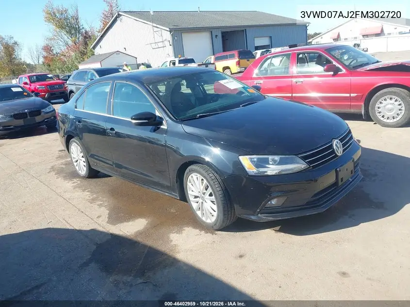 VOLKSWAGEN JETTA 2015, VIN 3VWD07AJ2FM302720