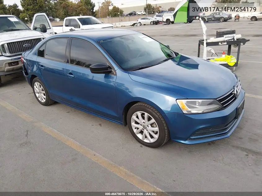 VOLKSWAGEN JETTA 2015, VIN 3VWB17AJ4FM254179