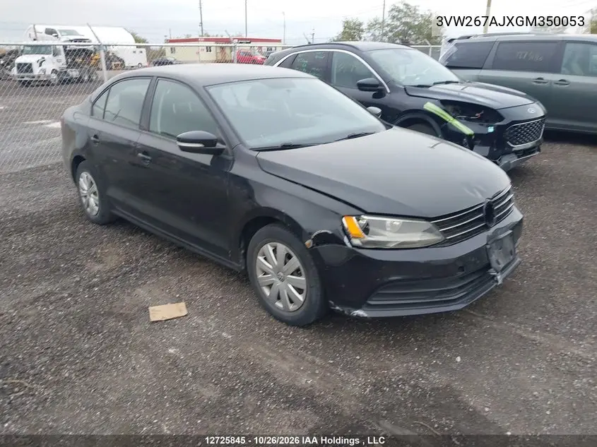 VOLKSWAGEN JETTA 2016, VIN 3VW267AJXGM350053