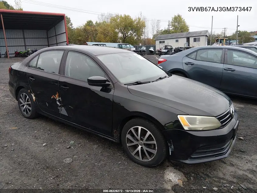 VOLKSWAGEN JETTA 2016, VIN 3VWB67AJ3GM373447