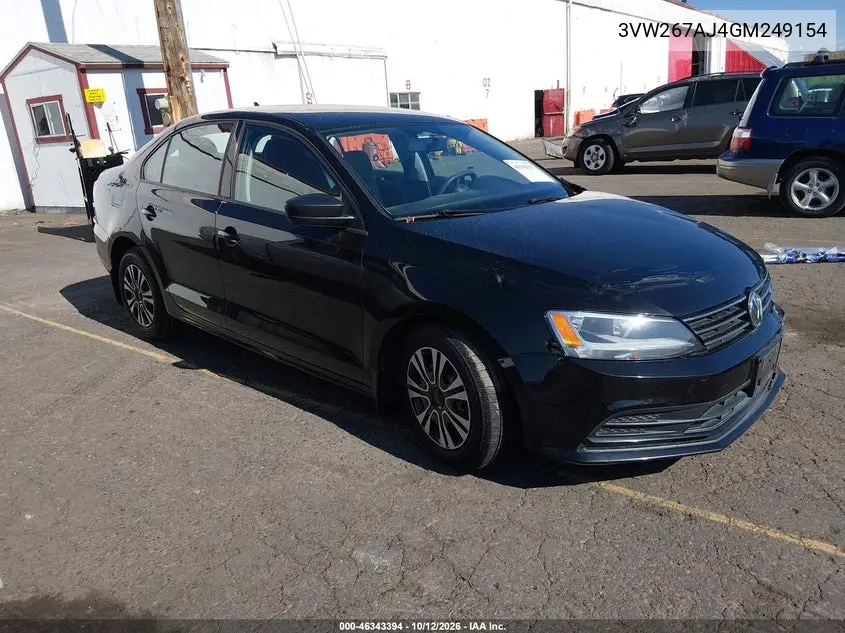 VOLKSWAGEN JETTA 2016, VIN 3VW267AJ4GM249154