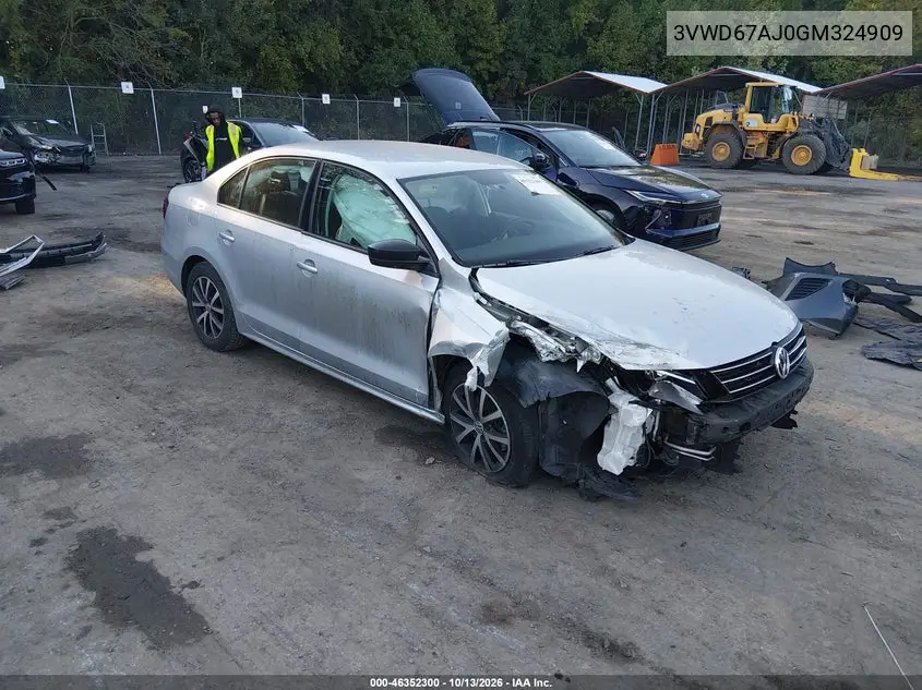 VOLKSWAGEN JETTA 2016, VIN 3VWD67AJ0GM324909