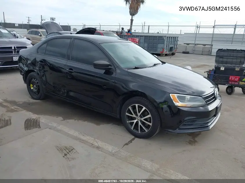 VOLKSWAGEN JETTA 2016, VIN 3VWD67AJ5GM241556