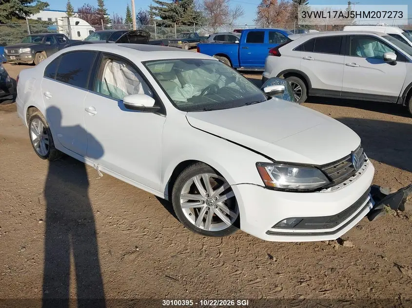 VOLKSWAGEN JETTA 2017, VIN 3VWL17AJ5HM207273