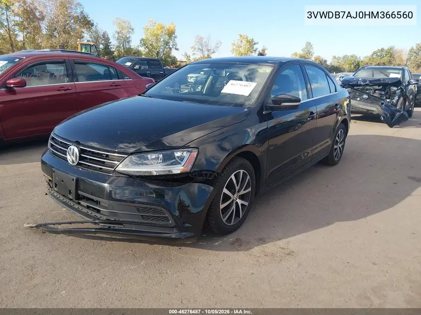 2017 VOLKSWAGEN JETTA VIN 3VWDB7AJ0HM366560 — фото 2