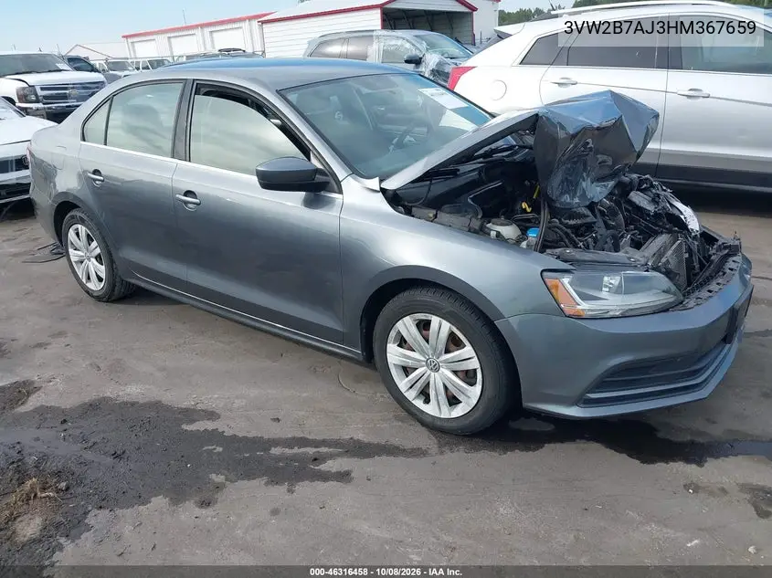 VOLKSWAGEN JETTA 2017, VIN 3VW2B7AJ3HM367659