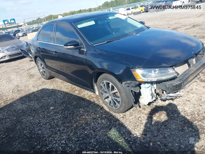 VOLKSWAGEN JETTA 2017, VIN 3VWDB7AJ6HM375845