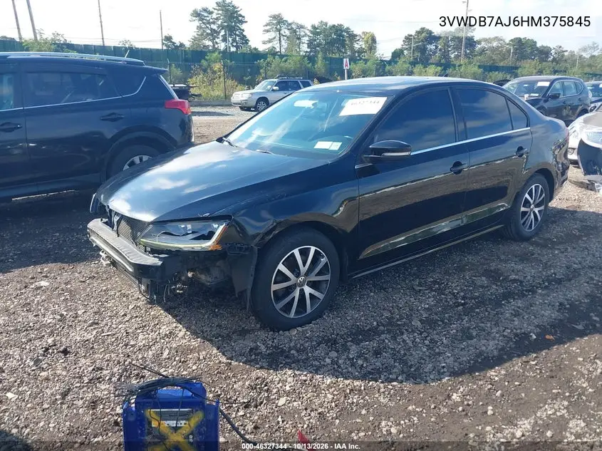 2017 VOLKSWAGEN JETTA VIN 3VWDB7AJ6HM375845 — фото 2