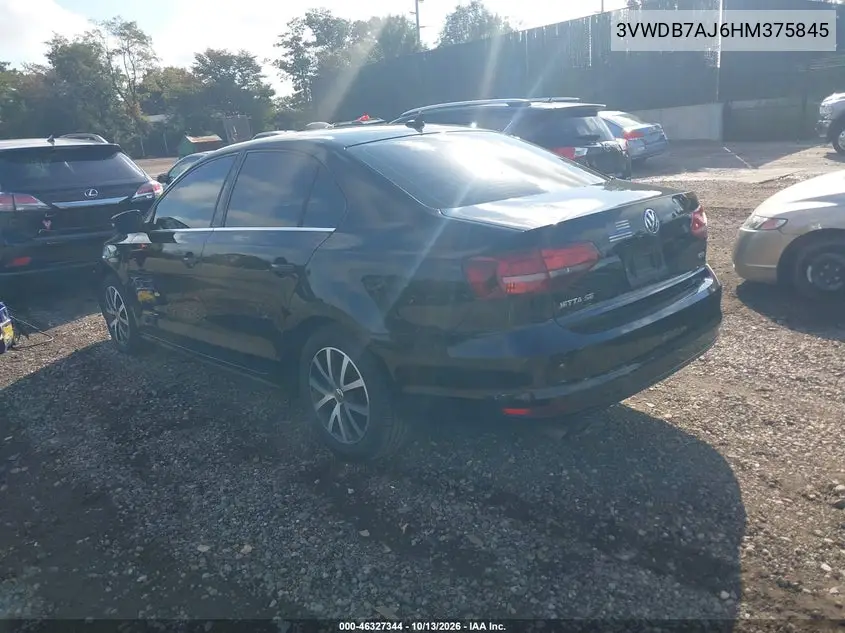 2017 VOLKSWAGEN JETTA VIN 3VWDB7AJ6HM375845 — фото 3