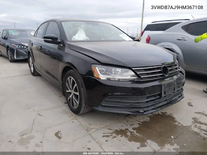 VOLKSWAGEN JETTA 2017, VIN 3VWDB7AJ9HM367108