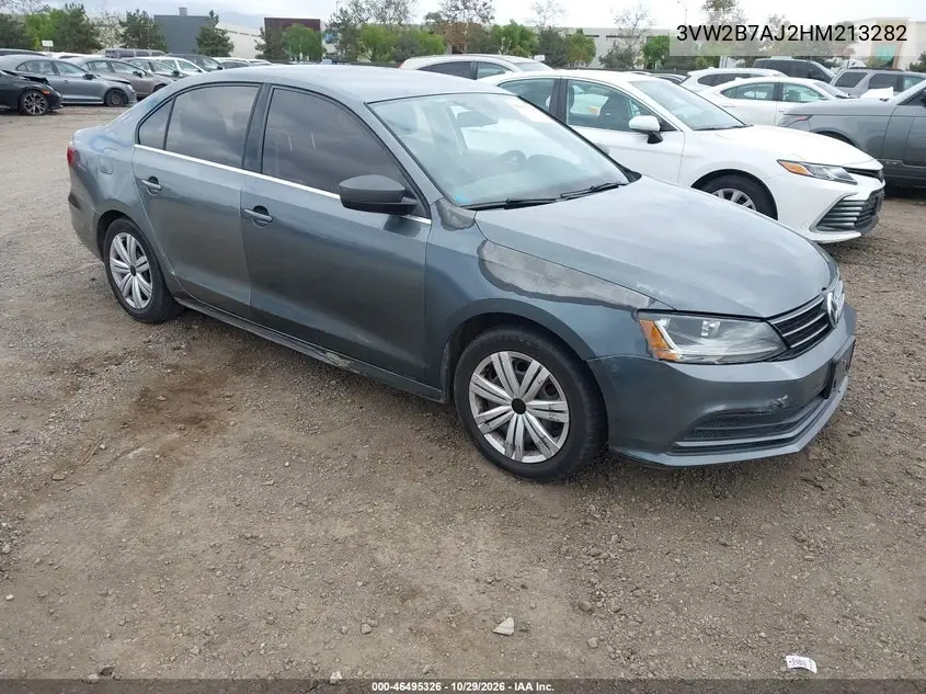 VOLKSWAGEN JETTA 2017, VIN 3VW2B7AJ2HM213282