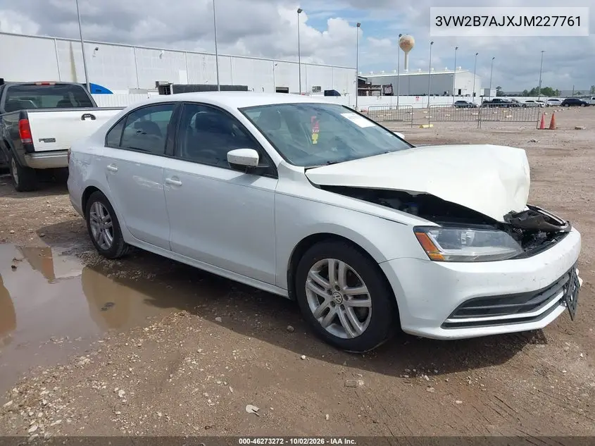 VOLKSWAGEN JETTA 2018, VIN 3VW2B7AJXJM227761