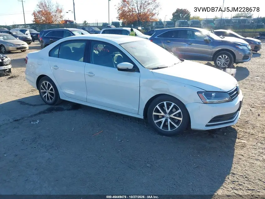 VOLKSWAGEN JETTA 2018, VIN 3VWDB7AJ5JM228678