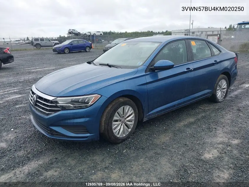 2019 VOLKSWAGEN JETTA VIN 3VWN57BU4KM020250 — фото 2