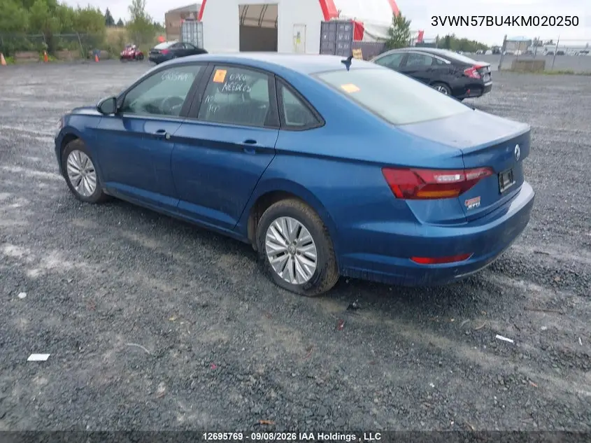 2019 VOLKSWAGEN JETTA VIN 3VWN57BU4KM020250 — фото 3