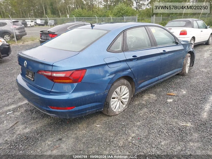 2019 VOLKSWAGEN JETTA VIN 3VWN57BU4KM020250 — фото 4