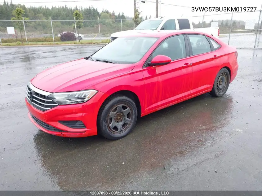 2019 VOLKSWAGEN JETTA VIN 3VWC57BU3KM019727 — фото 2