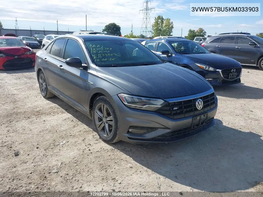 VOLKSWAGEN JETTA 2019, VIN 3VWW57BU5KM033903