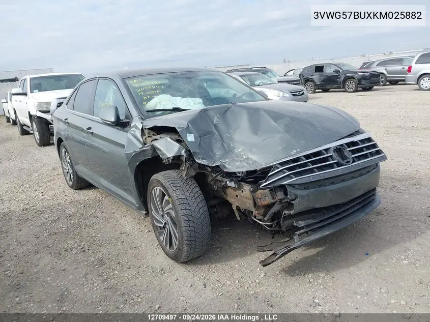 VOLKSWAGEN JETTA 2019, VIN 3VWG57BUXKM025882