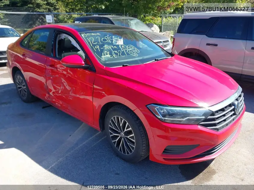 VOLKSWAGEN JETTA 2019, VIN 3VWE57BU1KM066327