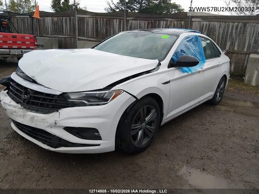 2019 VOLKSWAGEN JETTA VIN 3VWW57BU2KM200332 — фото 2