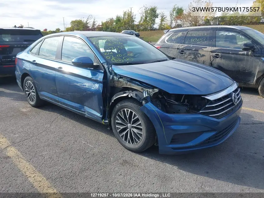 VOLKSWAGEN JETTA 2019, VIN 3VWW57BU9KM175557