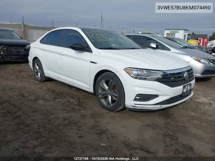VOLKSWAGEN JETTA 2019, VIN 3VWE57BU8KM074490
