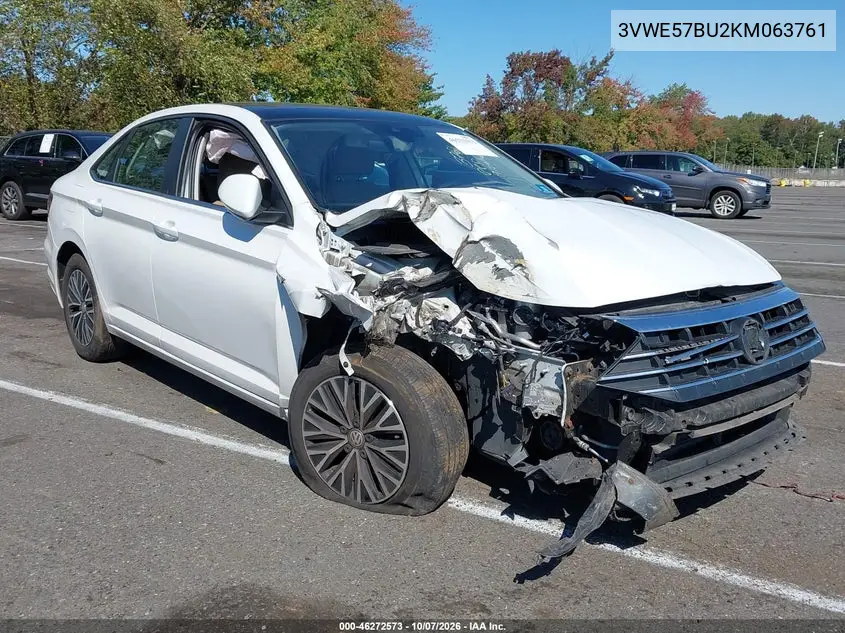 VOLKSWAGEN JETTA 2019, VIN 3VWE57BU2KM063761