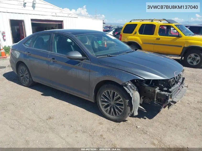 VOLKSWAGEN JETTA 2019, VIN 3VWCB7BU8KM137040