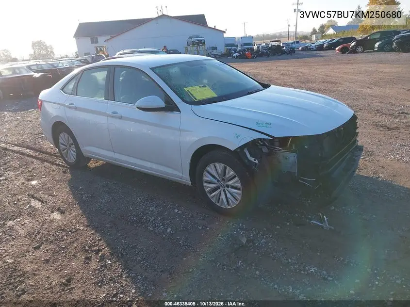 VOLKSWAGEN JETTA 2019, VIN 3VWC57BU7KM250680