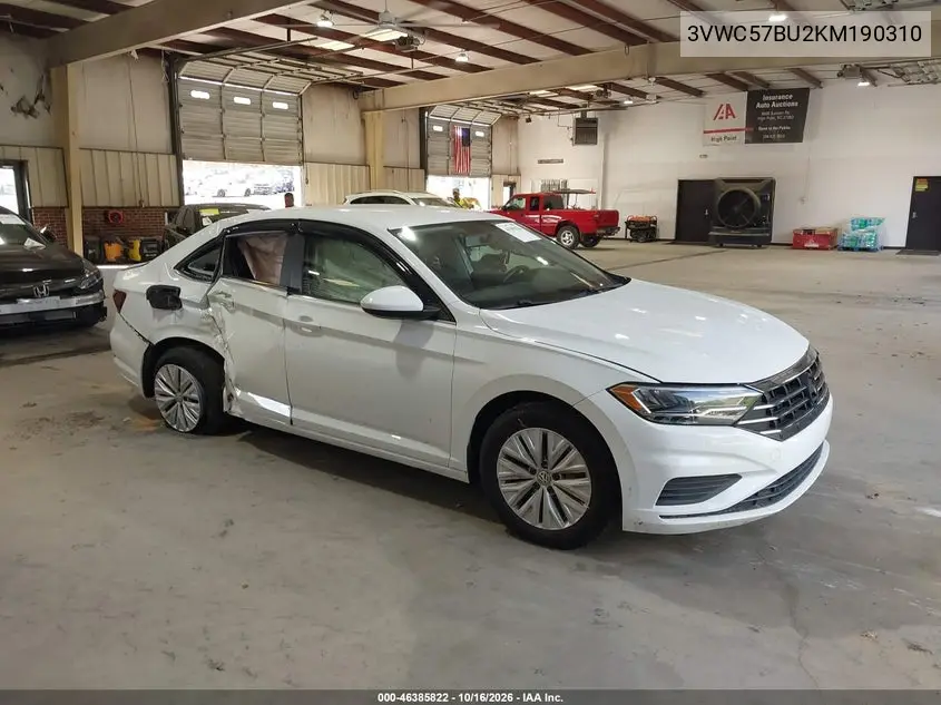 VOLKSWAGEN JETTA 2019, VIN 3VWC57BU2KM190310