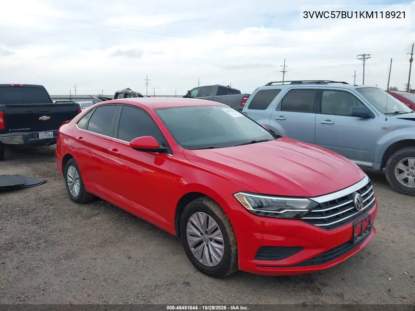 VOLKSWAGEN JETTA 2019, VIN 3VWC57BU1KM118921