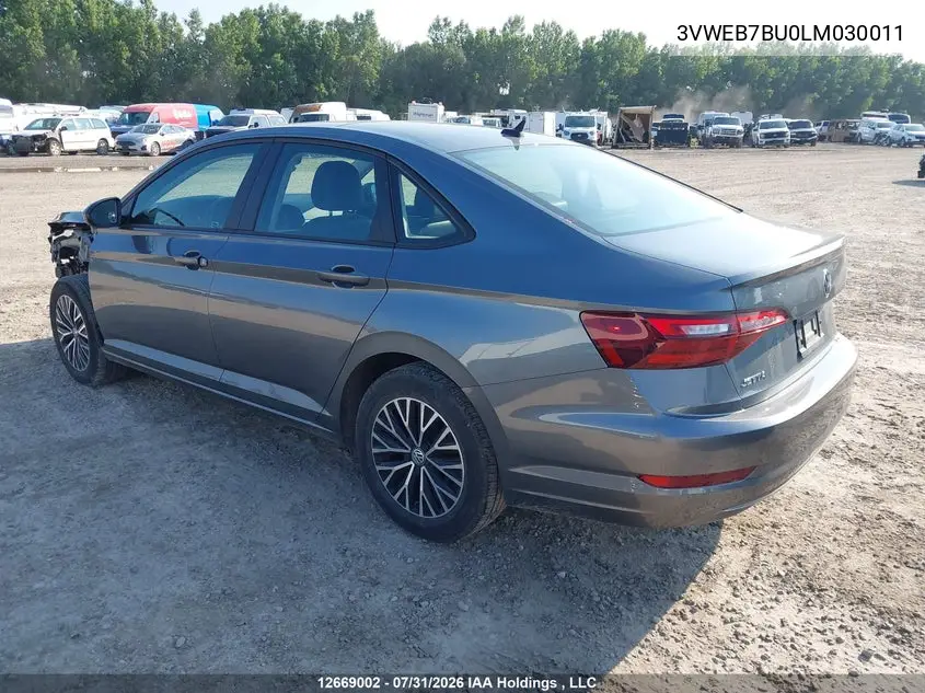 2020 VOLKSWAGEN JETTA VIN 3VWEB7BU0LM030011 — фото 3