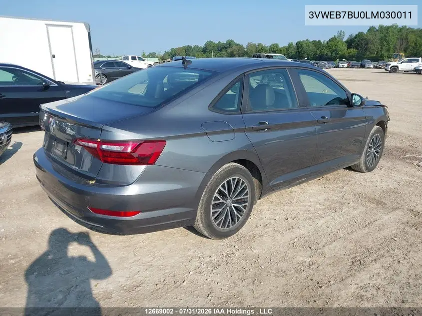 2020 VOLKSWAGEN JETTA VIN 3VWEB7BU0LM030011 — фото 4