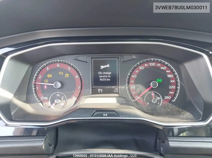 2020 VOLKSWAGEN JETTA VIN 3VWEB7BU0LM030011 — фото 7