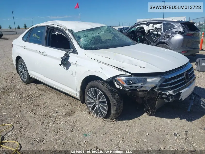 VOLKSWAGEN JETTA 2020, VIN 3VWCB7BU5LM013728