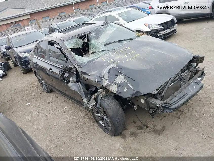 VOLKSWAGEN JETTA 2020, VIN 3VWEB7BU2LM059347