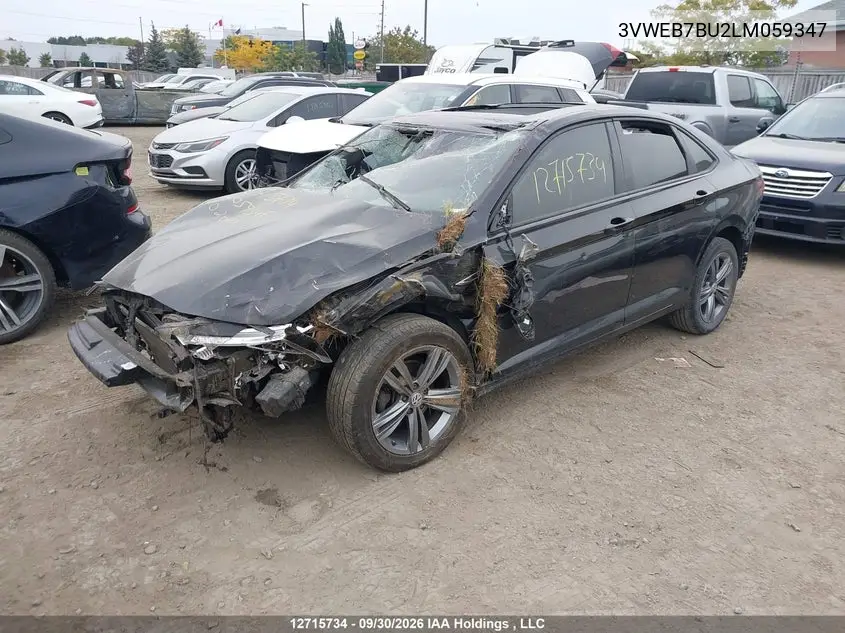 2020 VOLKSWAGEN JETTA VIN 3VWEB7BU2LM059347 — фото 2