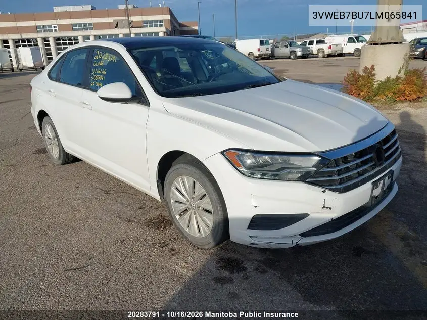 VOLKSWAGEN JETTA 2020, VIN 3VWEB7BU7LM065841