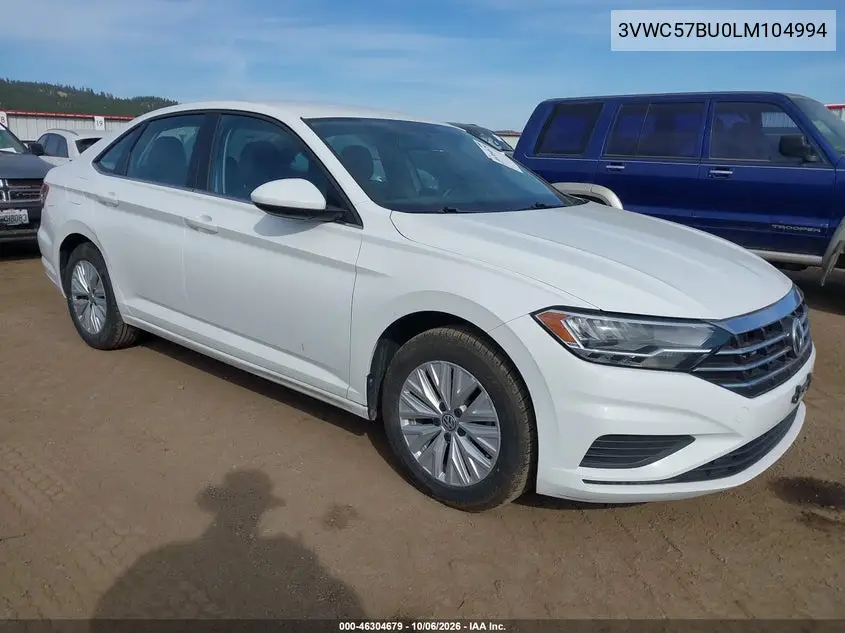 VOLKSWAGEN JETTA 2020, VIN 3VWC57BU0LM104994