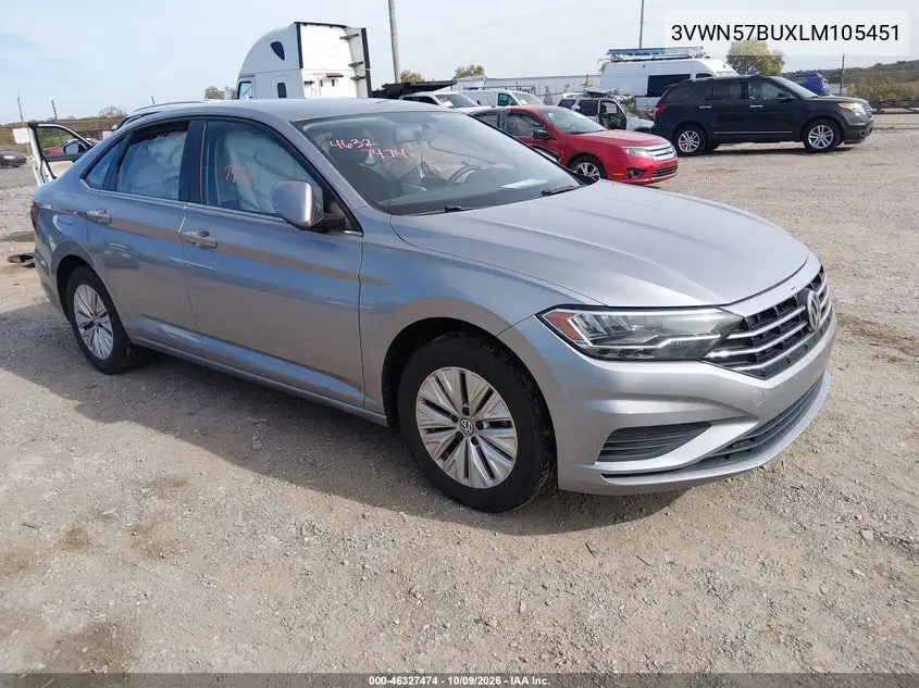 VOLKSWAGEN JETTA 2020, VIN 3VWN57BUXLM105451